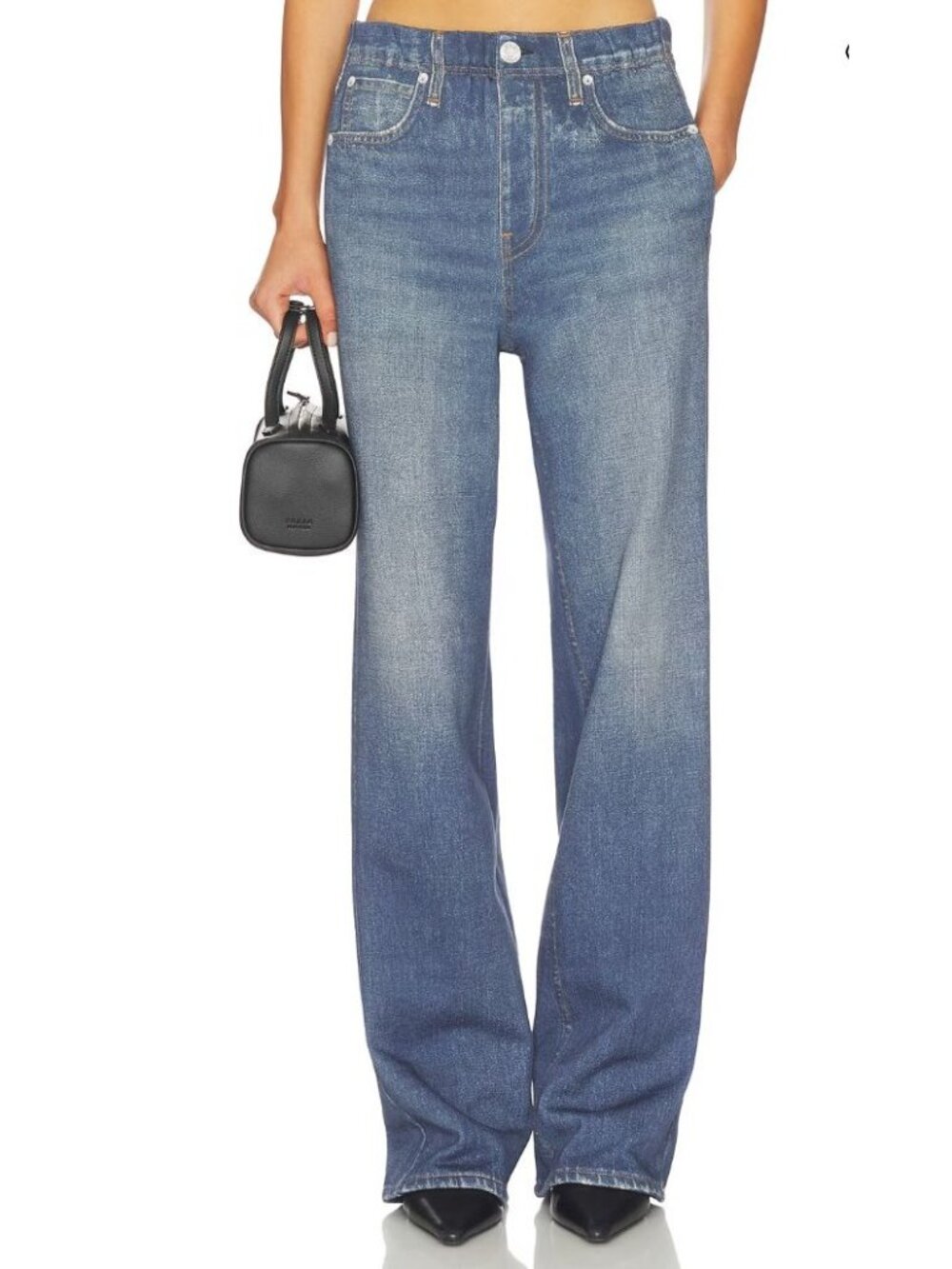 NWT Rag & Bone rb Miramar Fleece Wide Leg Jeans-sz Medium